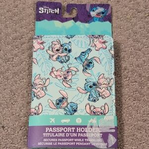 Stitch Passport Holder with Blue and Pink Design NWT